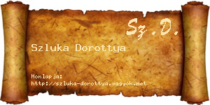 Szluka Dorottya névjegykártya