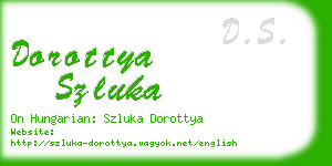 dorottya szluka business card